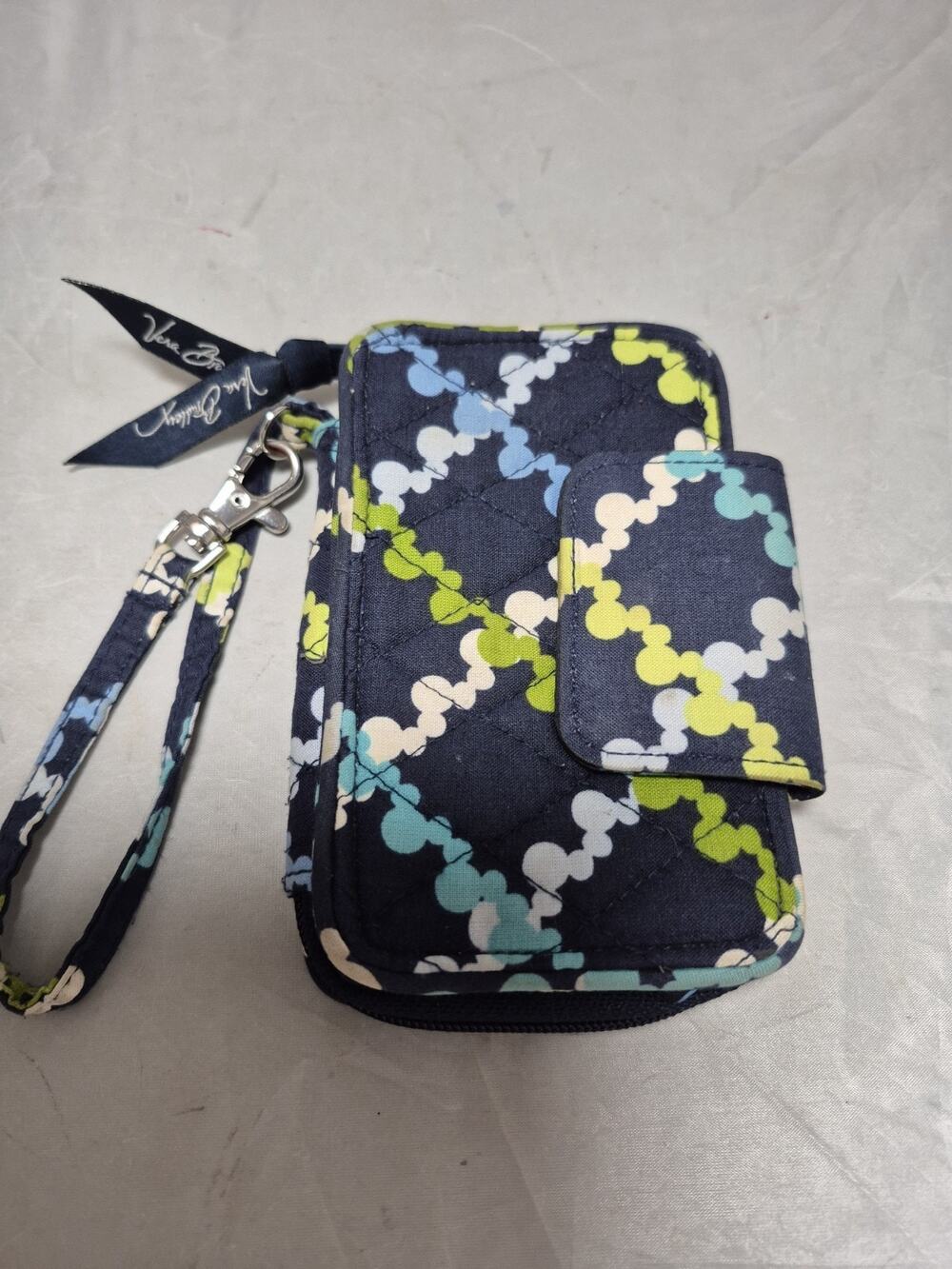 💥 Disney Parks Vera Bradley Where's Mickey Blue ID Wristlet Wallet Phone Case